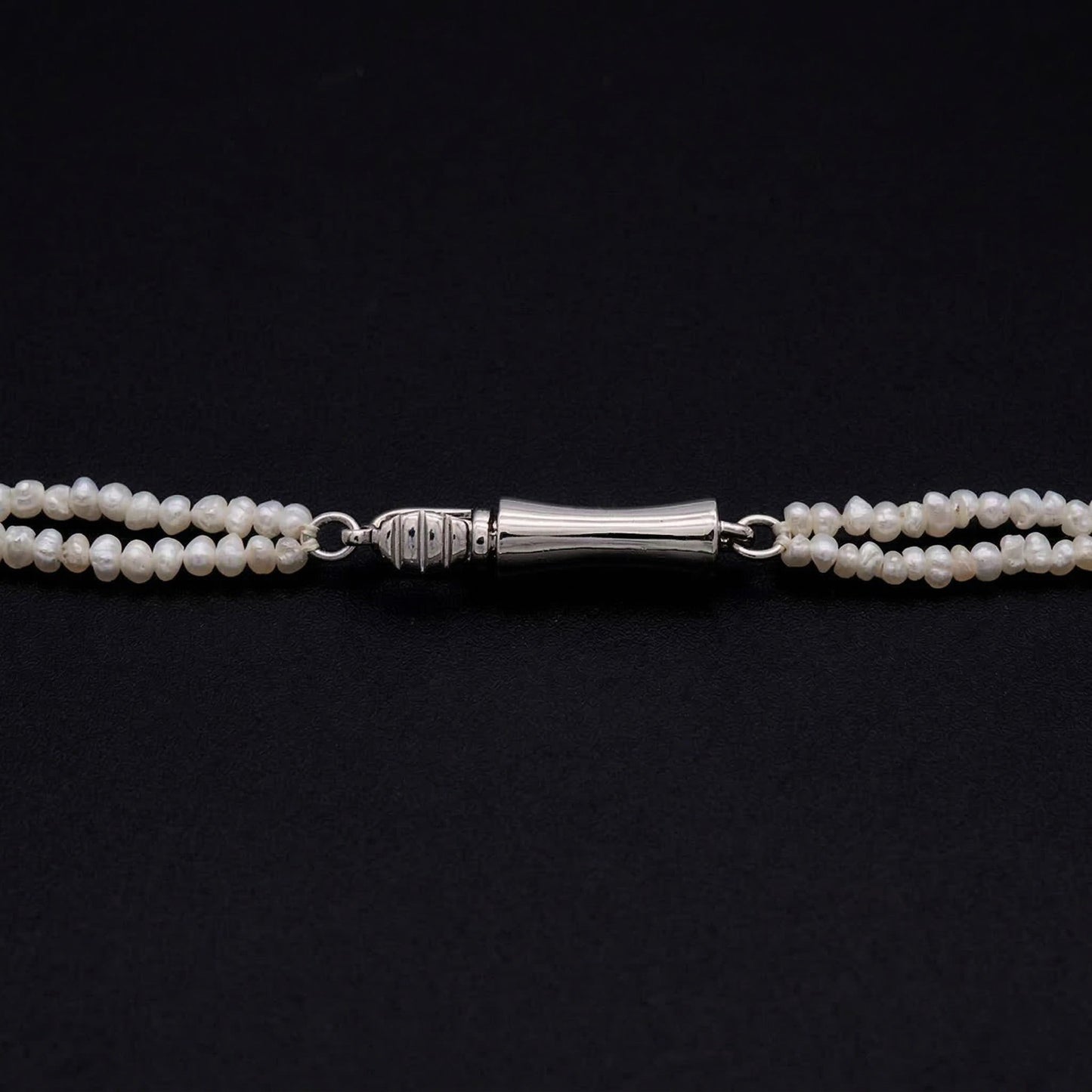 Japanese Keshi Pearl Long Necklace with Removable Diamond Tassel