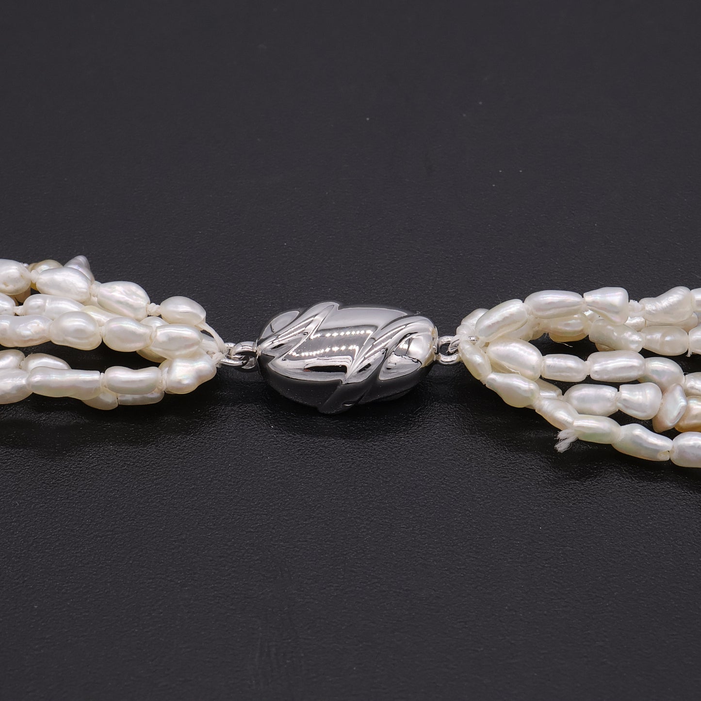 6-Strand Japanese Akoya Saltwater Keshi Pearl Necklace & Bracelet Set – Convertible 3-in-1 Design