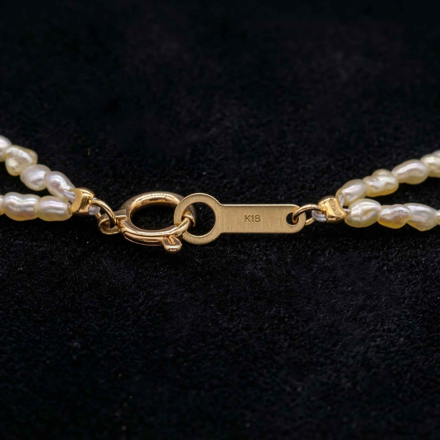 Japanese Akoya Keshi Double Strand Necklace with South Sea Center Pearl