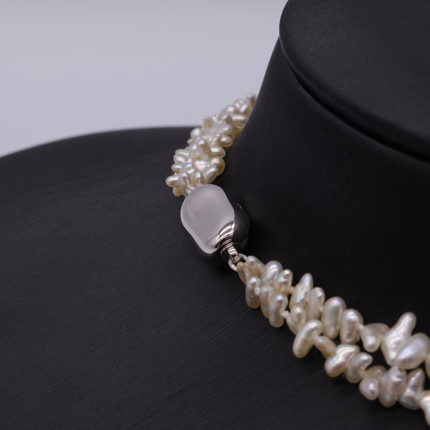 Japanese Akoya Keshi & South Sea Pearl 2-Strand Station Necklace