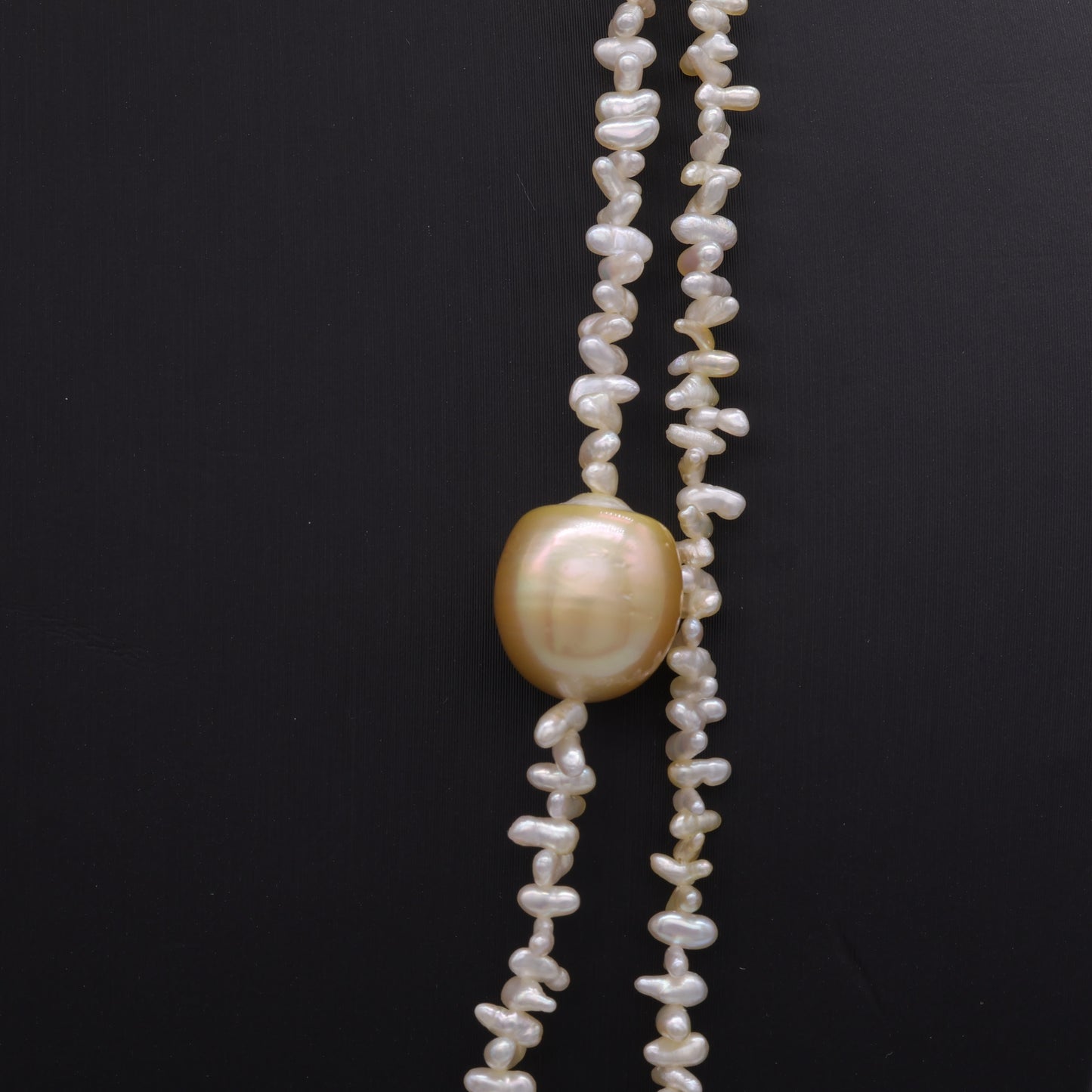 Japanese Akoya Keshi & South Sea Pearl 2-Strand Station Necklace