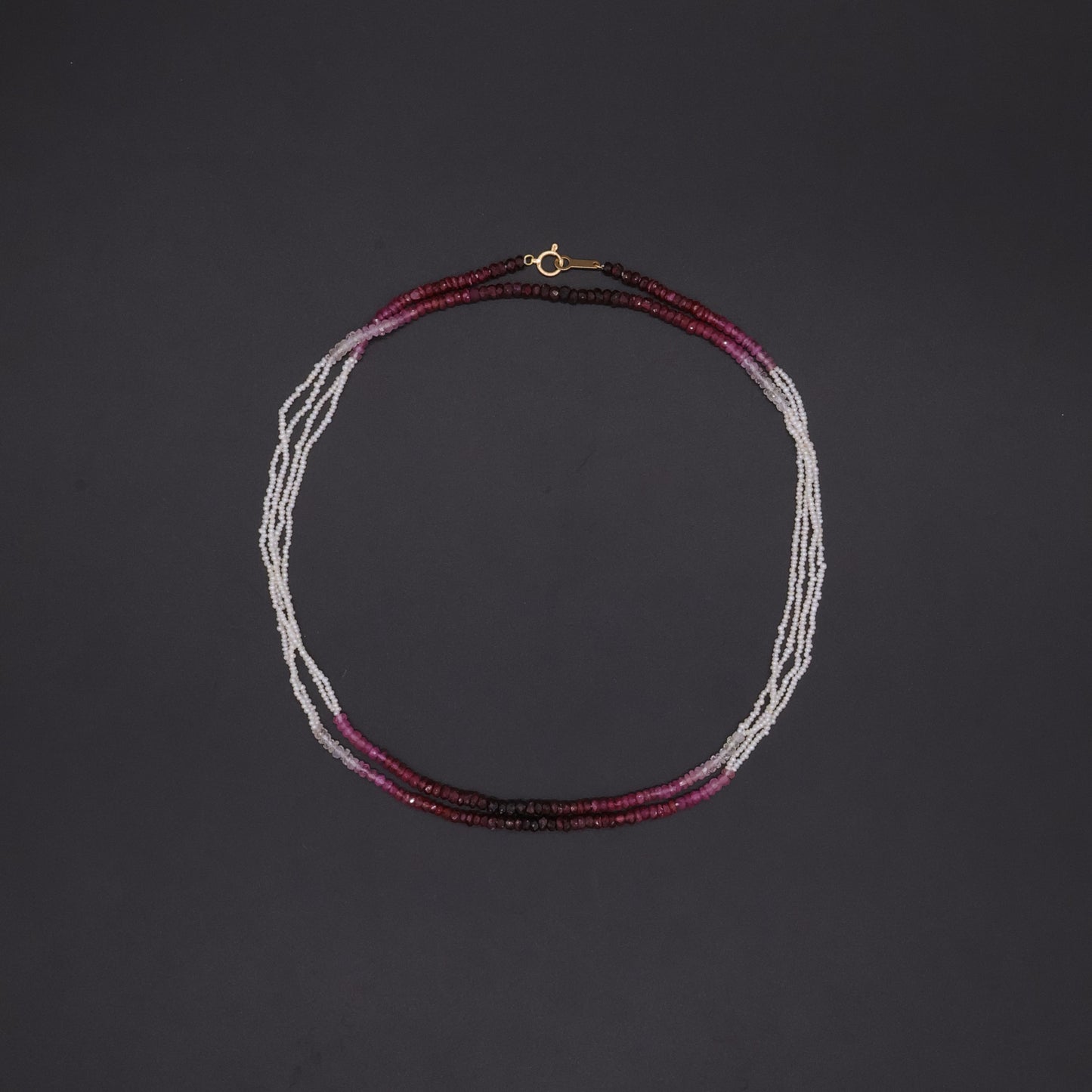Ruby and Keshi pearl Necklace
