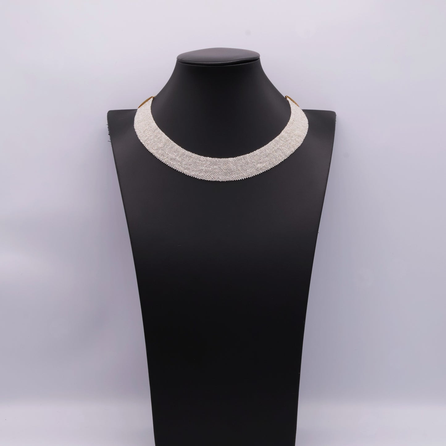 Seed Pearl Necklace on Neck Stand