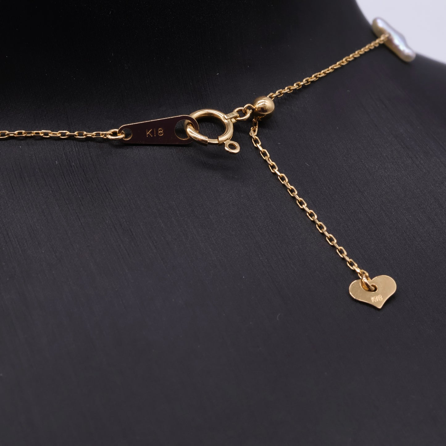 18k Gold Japanese Akoya Baroque Keshi Pearl Necklace – Adjustable & Handcrafted
