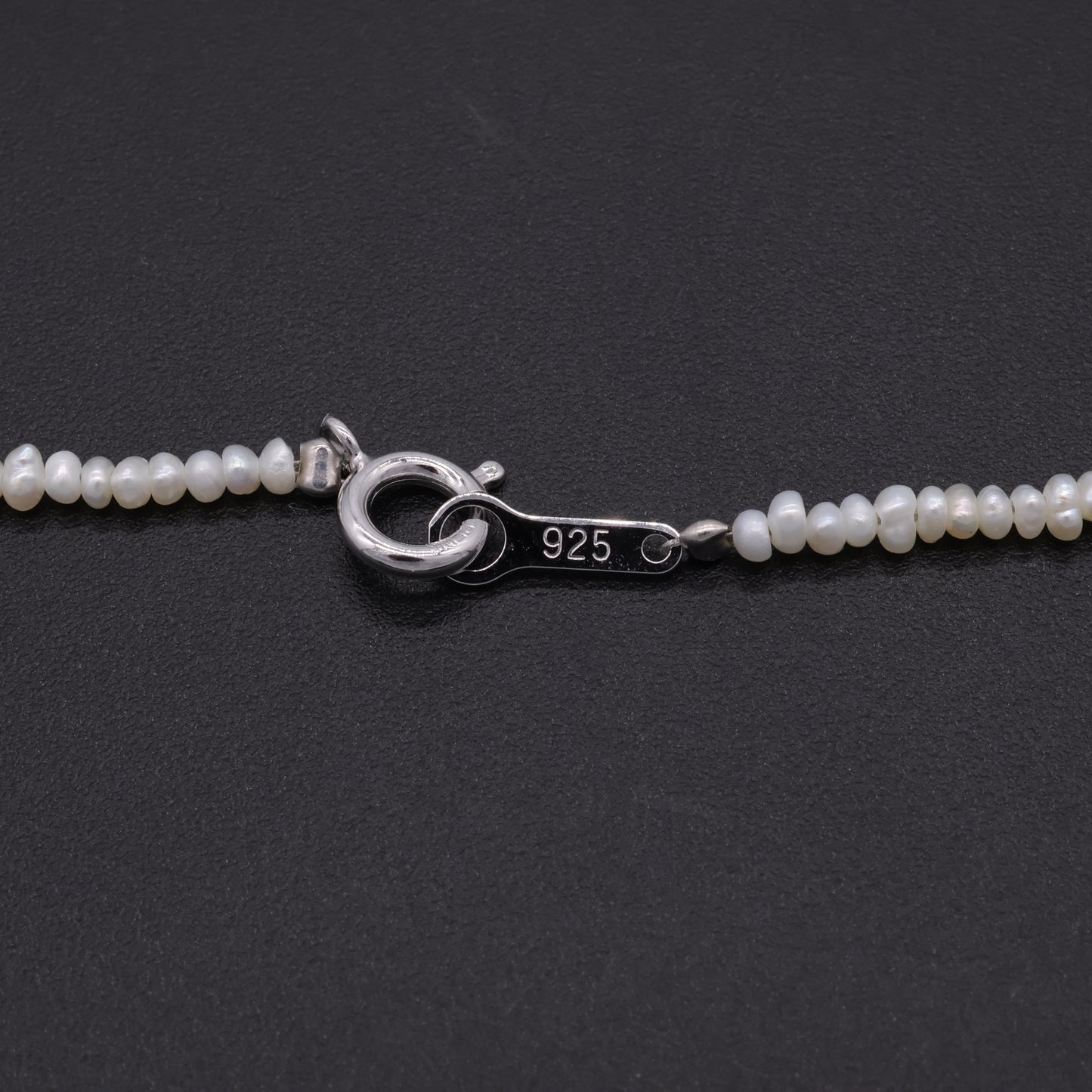 Keshi Pearl Minimalist Choker with Pink Sapphire Drop